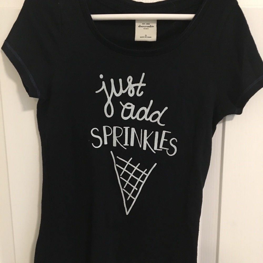 Abercrombie Kids girls navy graphic t-shirt